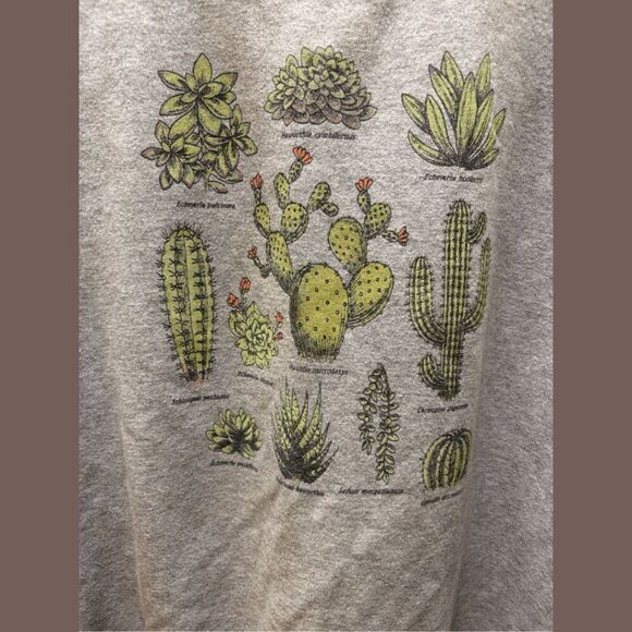Vintage Fifth Sun Succulent Graphic Crewneck Sweatshirt Size M - Picture 4 of 4
